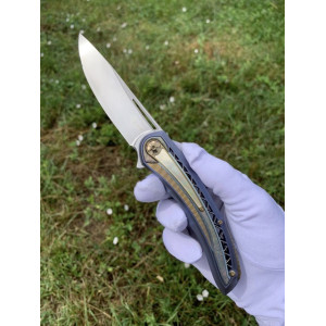 ВОЯДЖЕР (Voyager) ексклюзивний складаний ніж ручної роботи KUSTOM KNIVES, лезо Damasteel® RWL-34™ 61-62 HRC. Photo 2